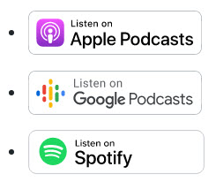 Punktlista på logotyp Apple Podcasts, Google podcasts och spotify